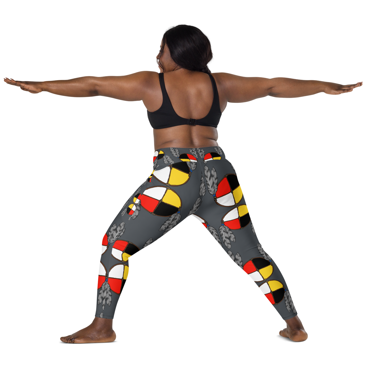 Medicine Wheel Leggings W Pockets - Premium  from KL Creative - Just $65! Shop now at KL CreativeIndigenous, Medicine Wheel, Womenswear Indigenous, Medicine Wheel, WomenswearIndigenous, Medicine Wheel, WomenswearIndigenous, Medicine Wheel, WomenswearIndigenous, Medicine Wheel, Womenswear