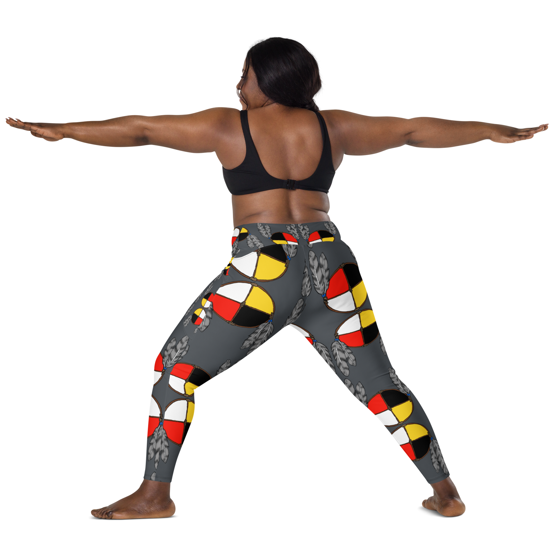 Medicine Wheel Leggings W Pockets - Premium  from KL Creative - Just $65! Shop now at KL CreativeIndigenous, Medicine Wheel, Womenswear Indigenous, Medicine Wheel, WomenswearIndigenous, Medicine Wheel, WomenswearIndigenous, Medicine Wheel, WomenswearIndigenous, Medicine Wheel, Womenswear