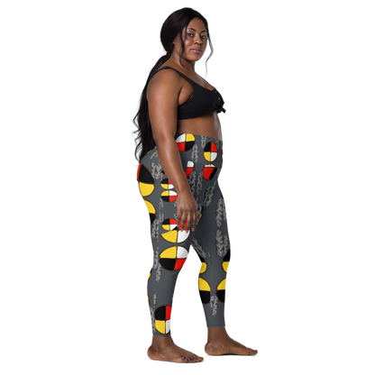 Medicine Wheel Leggings W Pockets - Premium  from KL Creative - Just $65! Shop now at KL CreativeIndigenous, Medicine Wheel, Womenswear Indigenous, Medicine Wheel, WomenswearIndigenous, Medicine Wheel, WomenswearIndigenous, Medicine Wheel, WomenswearIndigenous, Medicine Wheel, Womenswear