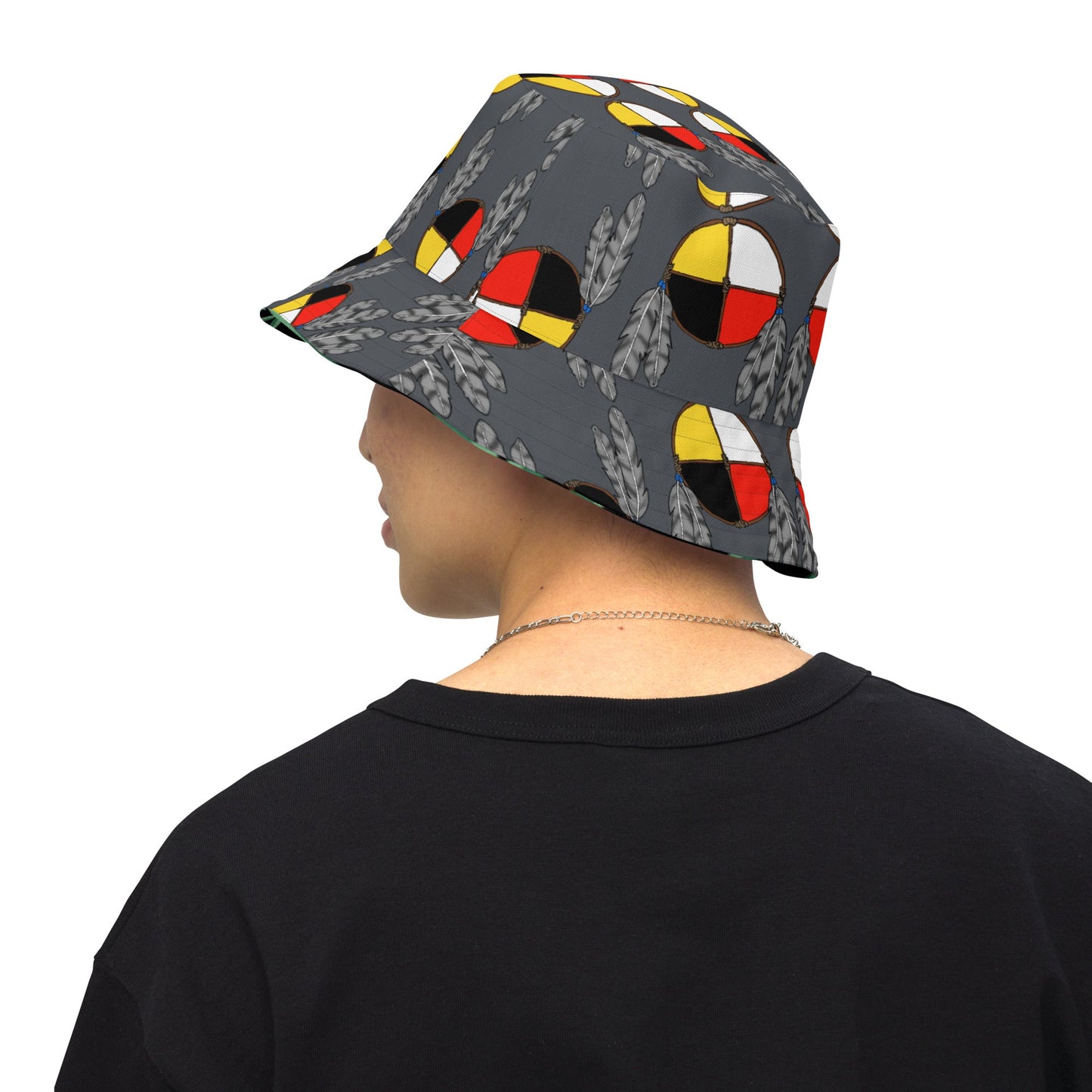 Medicine Wheels and Leaves Double Sided Bucket Hat - Premium  from The Bold Detour - Just $40! Shop now at The Bold Detour 