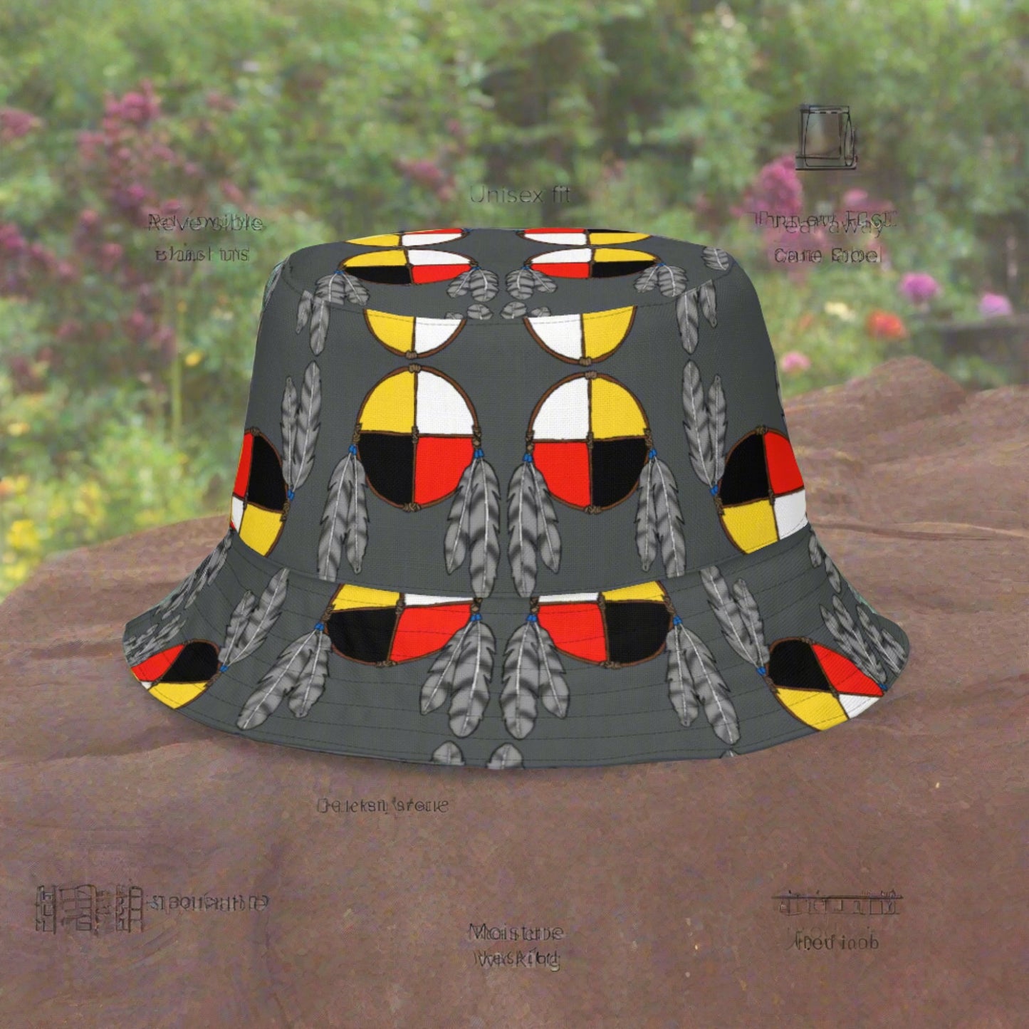 Double Sided Bucket Hat - Medicine Wheel + Real Tradish