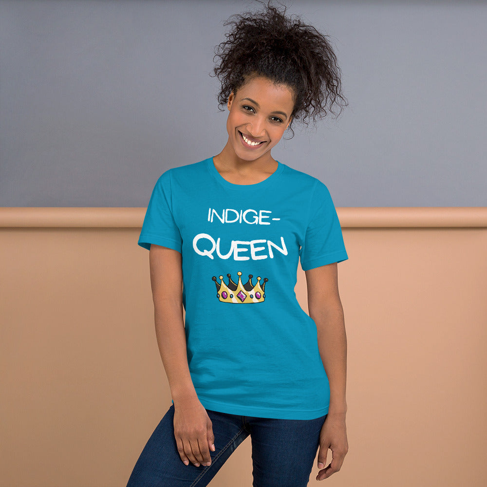 Indige-Queen Tshirt - Premium  from My Store - Just $35! Shop now at The Bold DetourIndigenous, Womenswear Indigenous, WomenswearIndigenous, WomenswearIndigenous, WomenswearIndigenous, Womenswear