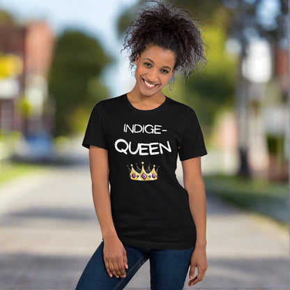 Indige-Queen Tshirt - Premium  from My Store - Just $40! Shop now at KL CreativeIndigenous, Womenswear Indigenous, WomenswearIndigenous, WomenswearIndigenous, WomenswearIndigenous, Womenswear