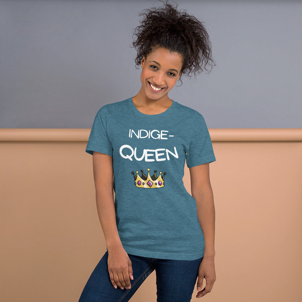 Indige-Queen Tshirt - Premium  from My Store - Just $45! Shop now at KL CreativeIndigenous, Womenswear Indigenous, WomenswearIndigenous, WomenswearIndigenous, WomenswearIndigenous, Womenswear