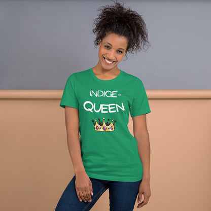 Indige-Queen Tshirt - Premium  from My Store - Just $40! Shop now at KL CreativeIndigenous, Womenswear Indigenous, WomenswearIndigenous, WomenswearIndigenous, WomenswearIndigenous, Womenswear