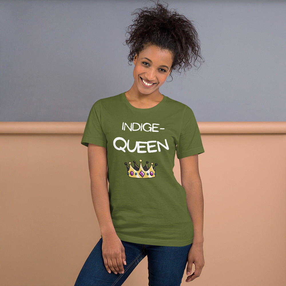 Indige-Queen Tshirt - Premium  from My Store - Just $35! Shop now at The Bold DetourIndigenous, Womenswear Indigenous, WomenswearIndigenous, WomenswearIndigenous, WomenswearIndigenous, Womenswear