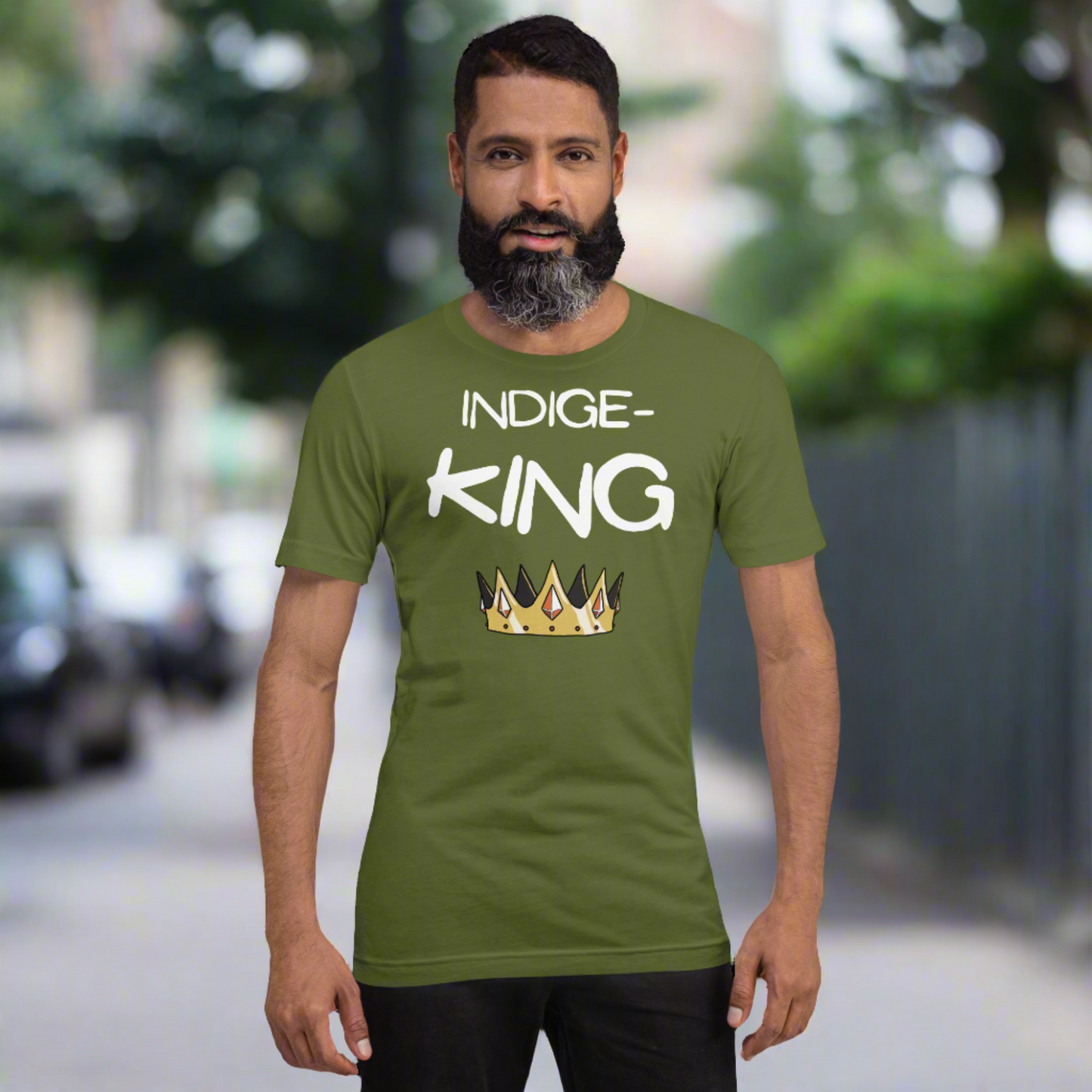 Indige-King Tshirt - Premium  from My Store - Just $44.58! Shop now at KL CreativeIndigenous, menswear Indigenous, menswearIndigenous, menswearIndigenous, menswearIndigenous, menswear