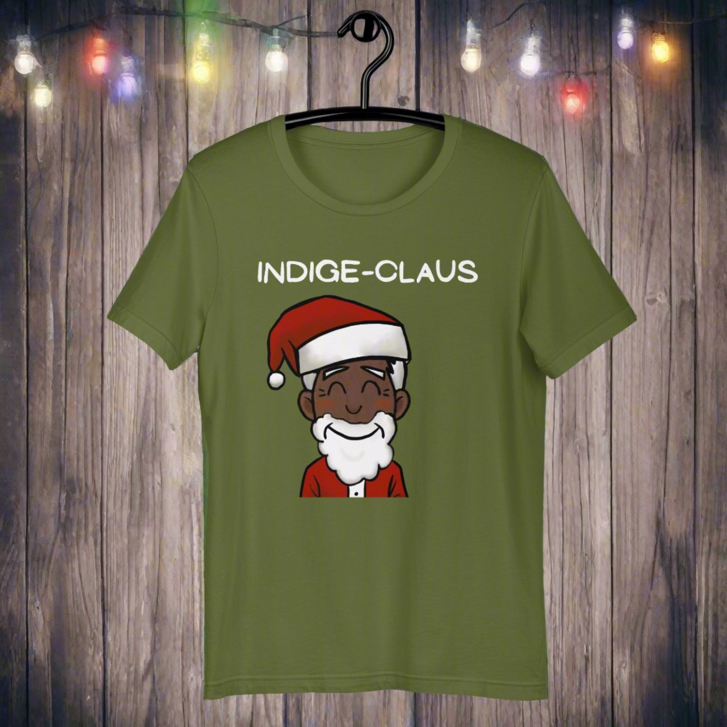 Indige-Claus Tshirt - Premium  from The Bold Detour - Just $40! Shop now at The Bold DetourHolidays, Indigenous Holidays, IndigenousHolidays, IndigenousHolidays, IndigenousHolidays, Indigenous