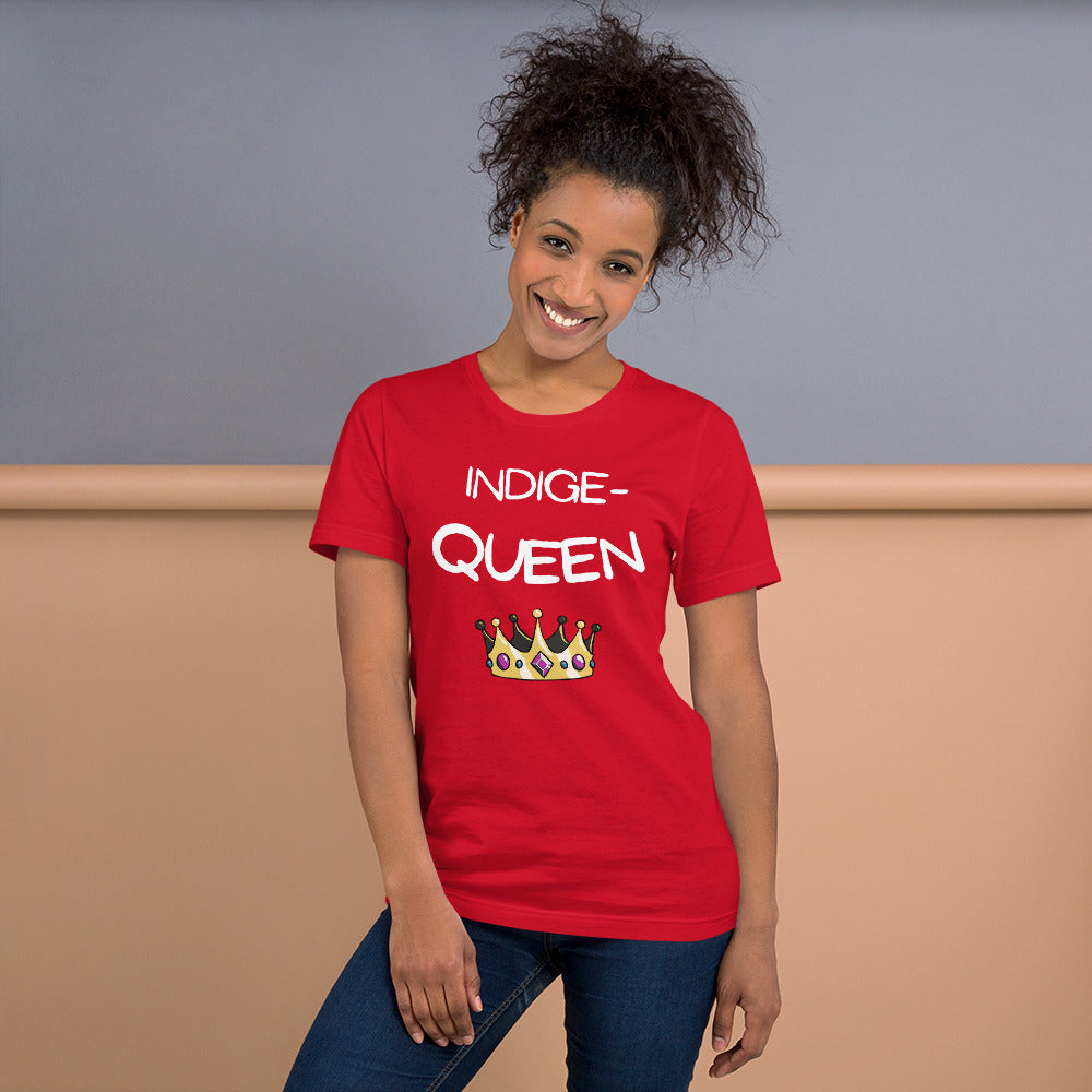 Indige-Queen Tshirt - Premium  from My Store - Just $40! Shop now at KL CreativeIndigenous, Womenswear Indigenous, WomenswearIndigenous, WomenswearIndigenous, WomenswearIndigenous, Womenswear