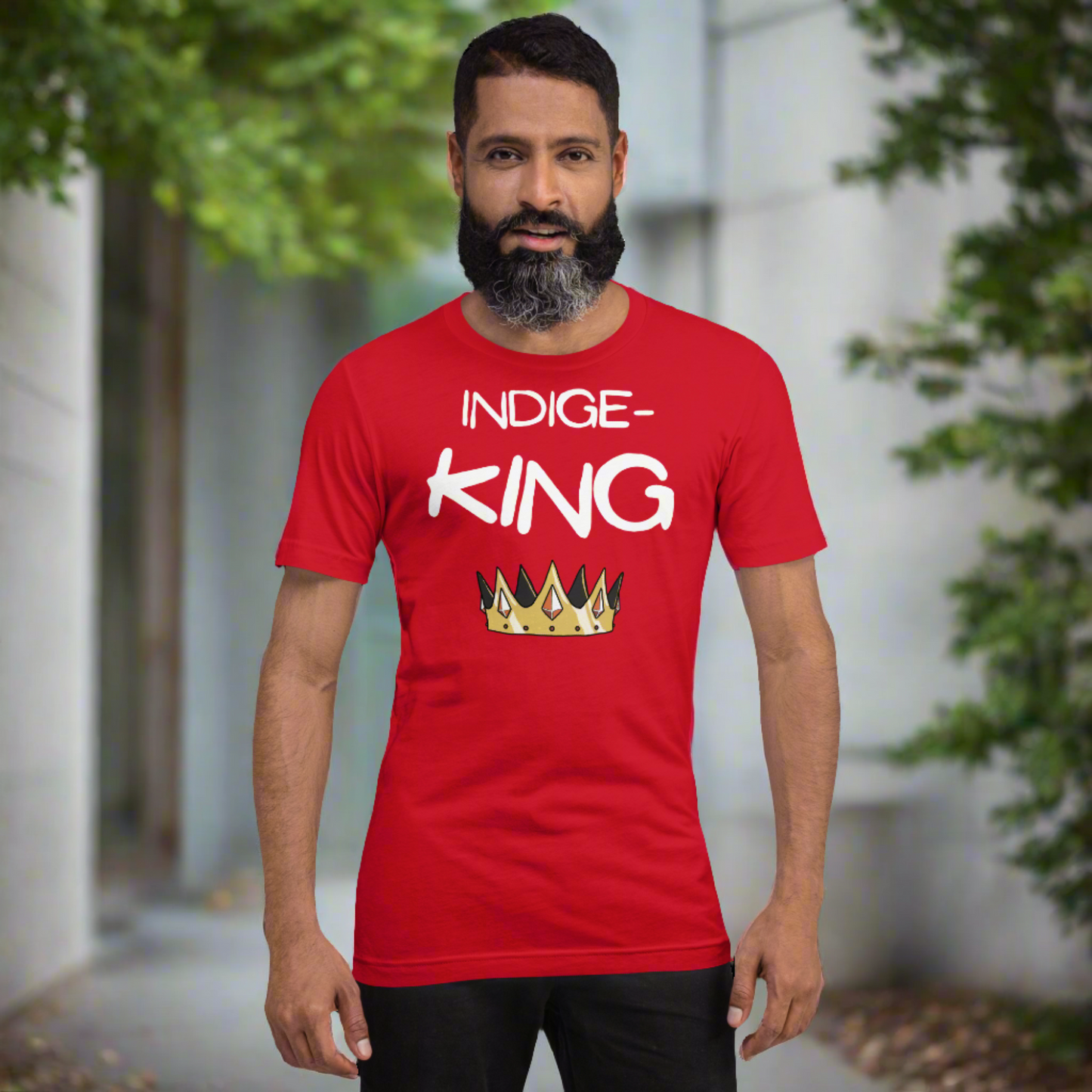 Indige-King Tshirt - Premium  from My Store - Just $40! Shop now at KL CreativeIndigenous, menswear Indigenous, menswearIndigenous, menswearIndigenous, menswearIndigenous, menswear