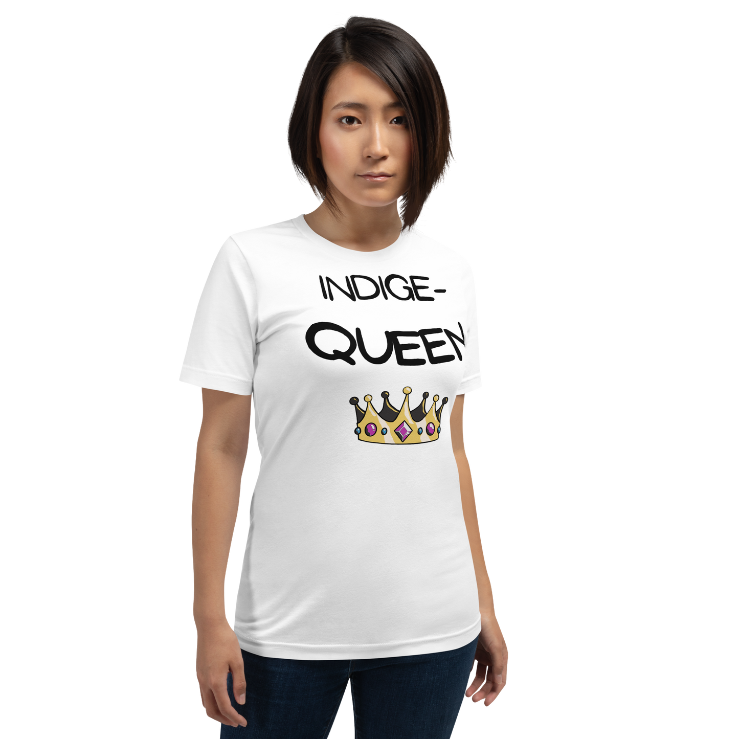 Indige-Queen Tshirt - Premium  from My Store - Just $35! Shop now at The Bold DetourIndigenous, Womenswear Indigenous, WomenswearIndigenous, WomenswearIndigenous, WomenswearIndigenous, Womenswear